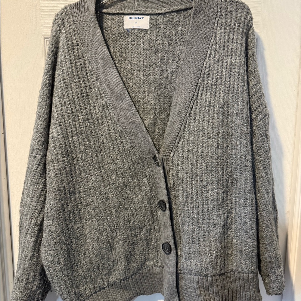 Old Navy Women's Charcoal Knit Cardigan
